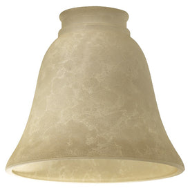 Replacement Cream Mottled Scavo Glass Bell Shade with 2.25" Fitter