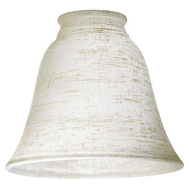 Replacement White Linen Glass Bell Shade with 2.25" Fitter