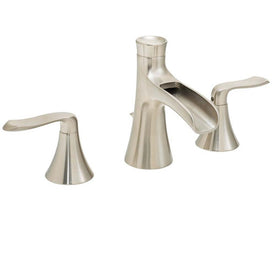 Caspian Two-Handle Widespread Bathroom Faucet with Channel Spout