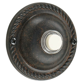 2.5" Round Lighted Doorbell Button with Rope Trim