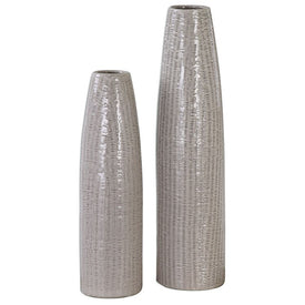 Sara Textured Ceramic Vases Set of 2