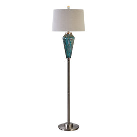 Almanzora Blue Glass Floor Lamp