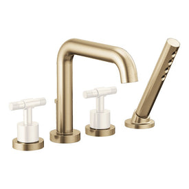 Litze Two Handle Roman Tub Faucet with Handshower without Handles