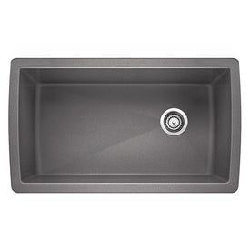 Diamond 33-1/2" Super Single Bowl Silgranit Undermount Kitchen Sink