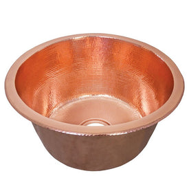 Redondo Grande 17-3/4" Single Bowl Copper Round Bar/Prep Sink