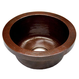 Mojito 16" Single Bowl Copper Round Drop-In Bar/Prep Sink