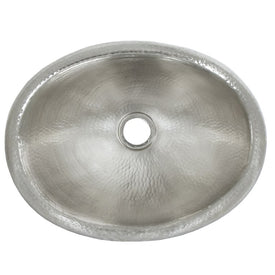 Rolled Baby Classic 15-1/2" Oval Copper Drop-In Bathroom Sink