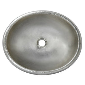 Rolled Classic 18-1/2" Oval Copper Drop-In Bathroom Sink