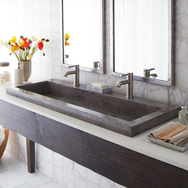 Trough 4819 48" Rectangular NativeStone Drop-In Bathroom Sink