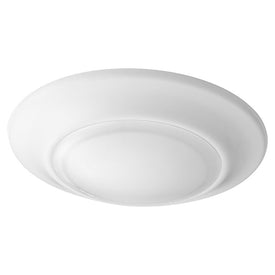 Single-Light LED Flush Mount Ceiling Fixture with White Shade