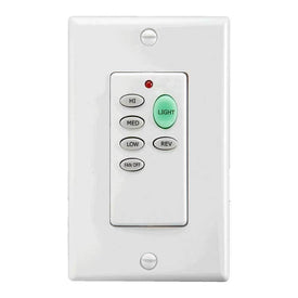 Ceiling Fan Push Button Switch Wall Plate with Reverse and Light Control