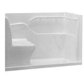 30"W x 60"L Acrylic Safety Shower with Right-Hand Drain