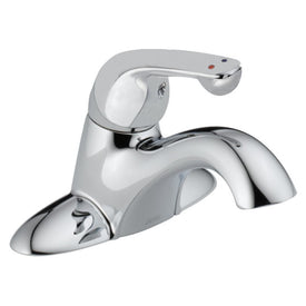 Commercial Single Handle Self-Closing Centerset Bathroom Faucet with Lever Handle