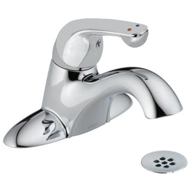 Commercial Single Handle Centerset Bathroom Faucet with Grid Strainer