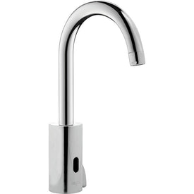 DEMD Series Battery-Powered Electronic Single Hole Gooseneck Bathroom Faucet with Mixer