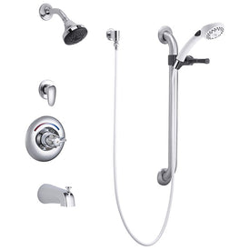 Commercial Monitor 13H Series Pressure Balance Tub/Shower/Handshower Trim with Slide/Grab Bar