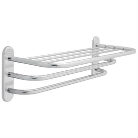 Stainless Steel Towel Shelf with 24" Double Towel Bar