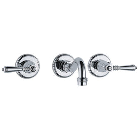 Tresa Two Handle Wall-Mount Bathroom Faucet with Lever Handles