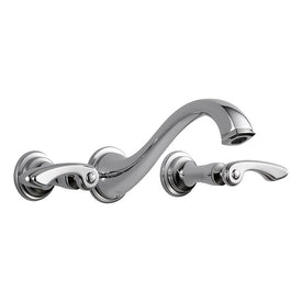 Charlotte Two Handle Wall-Mount Bathroom Faucet without Handles