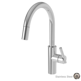 East Linear Single Handle Pull Down Kitchen Faucet