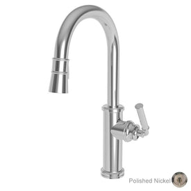 Kitchen Faucet Taft 1 Lever ADA Polished Nickel Pull Down Spout Height 10-1/3 Inch 1.8 Gallons per Minute