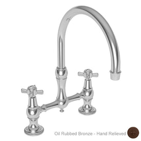 Fairfield Two Handle High Arc Kitchen Bridge Faucet without Side Sprayer