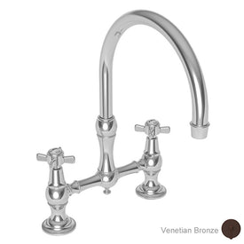 Fairfield Two Handle High Arc Kitchen Bridge Faucet without Side Sprayer
