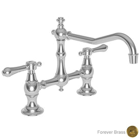 Chesterfield Two Handle Kitchen Bridge Faucet without Side Sprayer