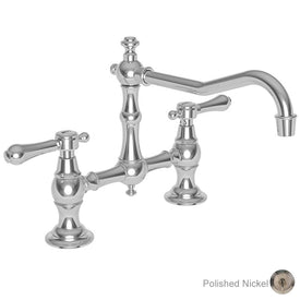 Chesterfield Two Handle Kitchen Bridge Faucet without Side Sprayer
