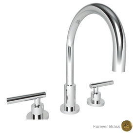 East Linear Two Handle High Arc Widespread Kitchen Faucet without Sprayer