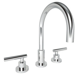 East Linear Two Handle High Arc Widespread Kitchen Faucet without Sprayer