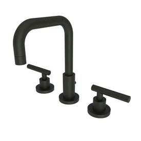 East Square Two Handle Widespread Bathroom Faucet with Drain