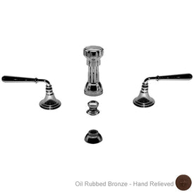 Bevelle Two Handle Bidet Faucet with Drain