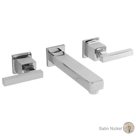 Cube 2 Two Handle Wall-Mount Bathroom Faucet