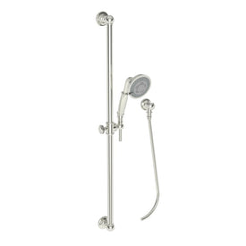 Handshower Set Tub and Shower Slidebar with Wheel Handle Polished Nickel 3 Function 1.8 Gallons per Minute