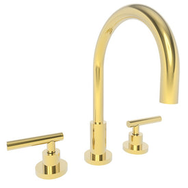 East Linear Two Handle Widespread Bathroom Faucet with Drain