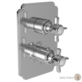 Fairfield Square Thermostatic Valve Trim with Cross Handles