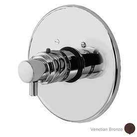 East Linear Round Thermostatic Valve Trim with Lever Handle