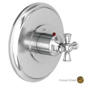 Aylesbury Round Thermostatic Valve Trim with Cross Handle