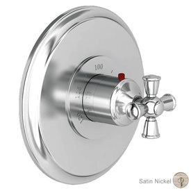 Aylesbury Round Thermostatic Valve Trim with Cross Handle