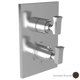 Joffrey Square Thermostatic Valve Trim with Lever Handles