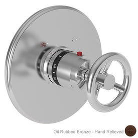 Slater Round Thermostatic Valve Trim with Wheel Handle