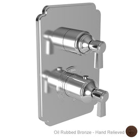 Astor Square Thermostatic Valve Trim with Lever Handles