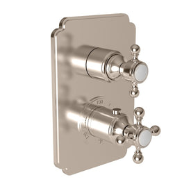 Alveston/Astor/Chesterfield/East Linear Square Thermostatic Valve Trim with Cross Handles