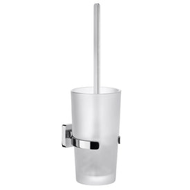Ice Wall-Mount Glass Toilet Brush and Holder