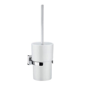 Ice Wall-Mount Porcelain Toilet Brush and Holder