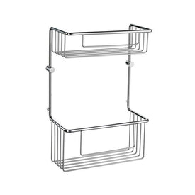 Sideline Wall-Mount Two-Level Straight Shower Basket