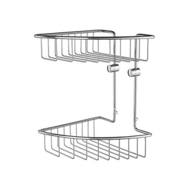 Home Wall-Mount Two-Level Corner Shower Basket