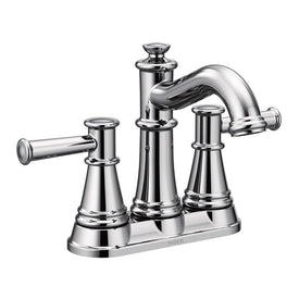 Belfield Two Handle High-Arc Centerset Bathroom Faucet with Drain