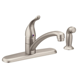Chateau Single Handle Low-Arc Kitchen Faucet with Side Sprayer